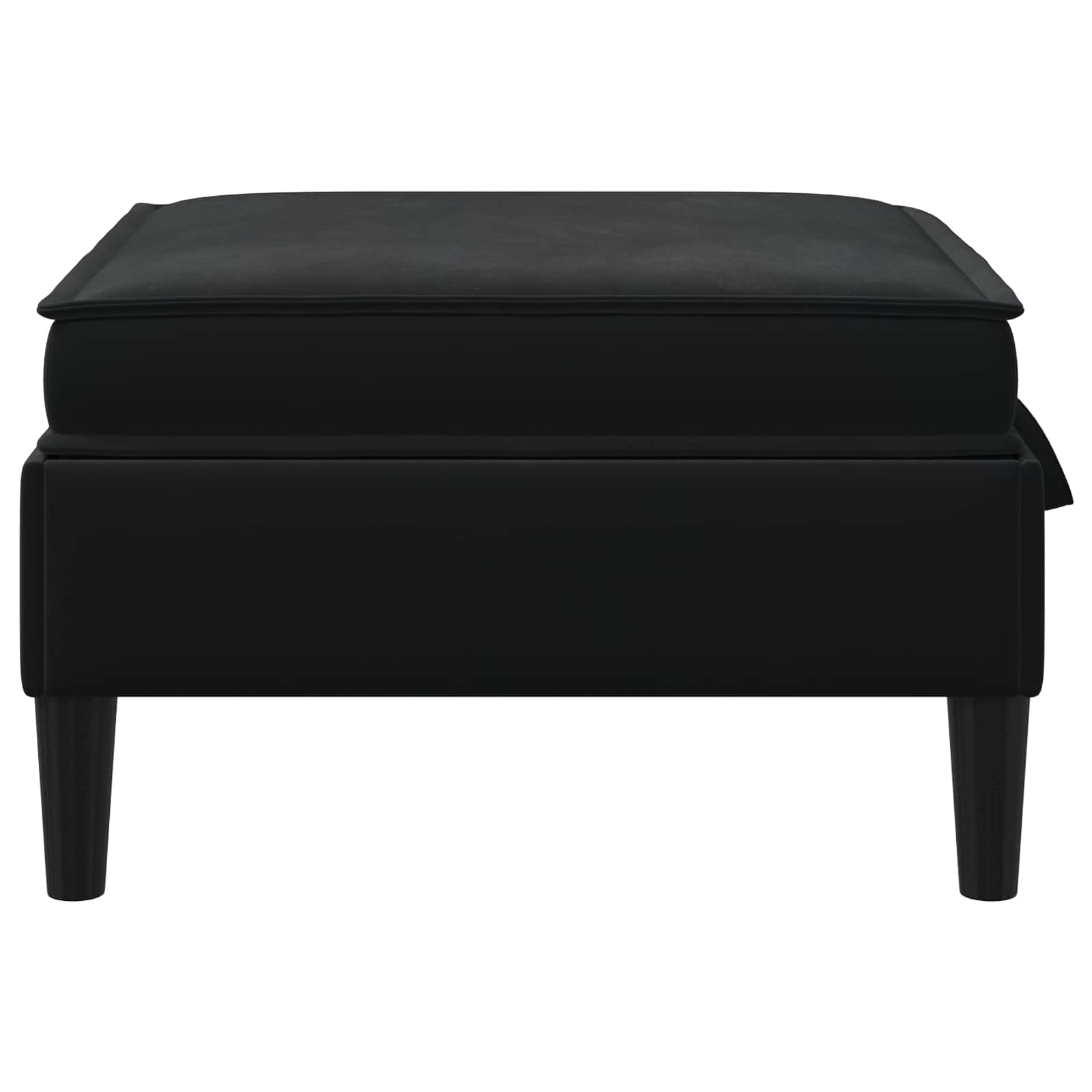 Pouf con Storage Nero Velluto | homemem39