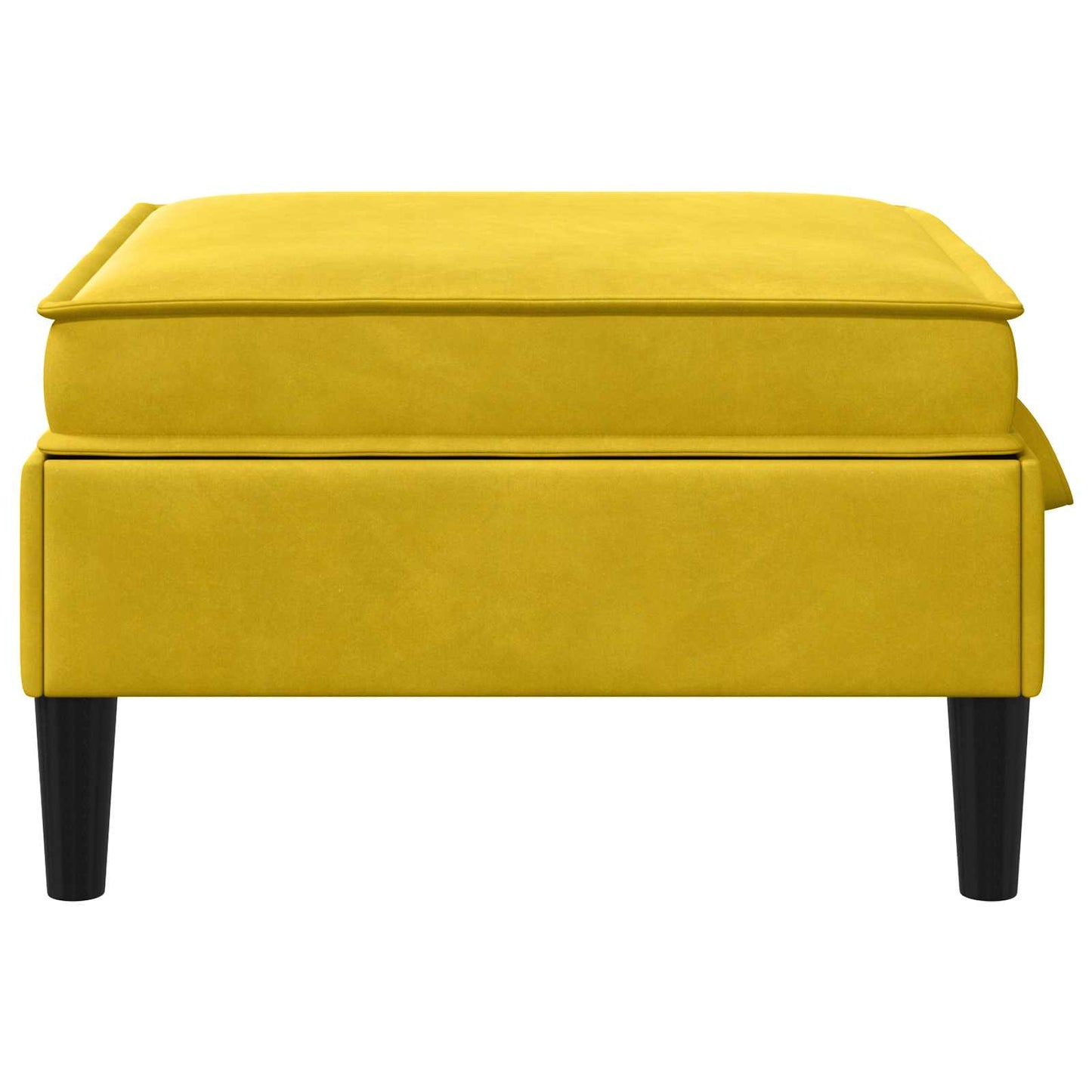 Pouf con Storage Giallo Velluto