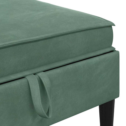 Pouf con Storage Verde Mare Velluto | homemem39