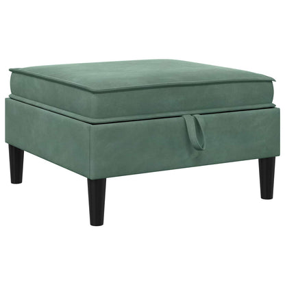 Pouf con Storage Verde Mare Velluto | homemem39