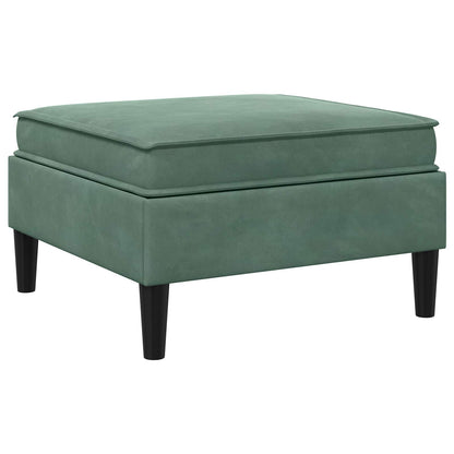 Pouf con Storage Verde Mare Velluto | homemem39