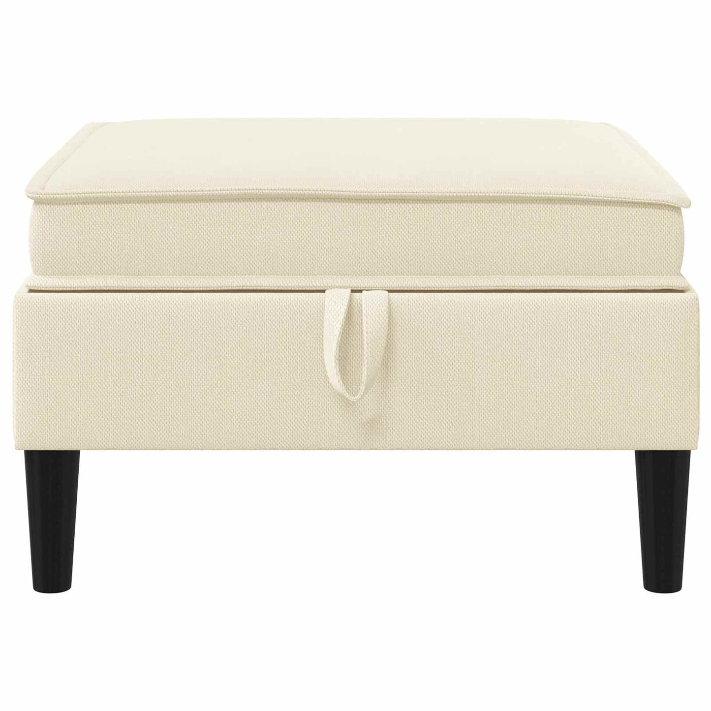 Pouf con Storage Crema Velluto | homemem39