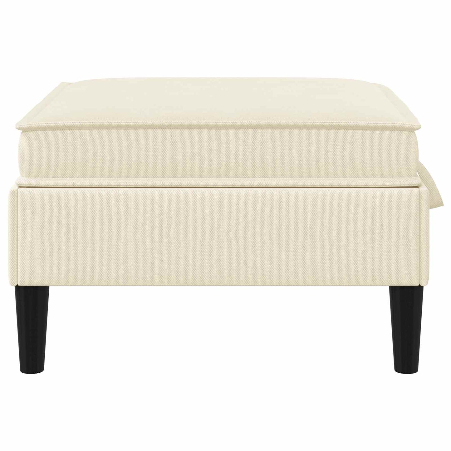 Pouf con Storage Crema Velluto | homemem39