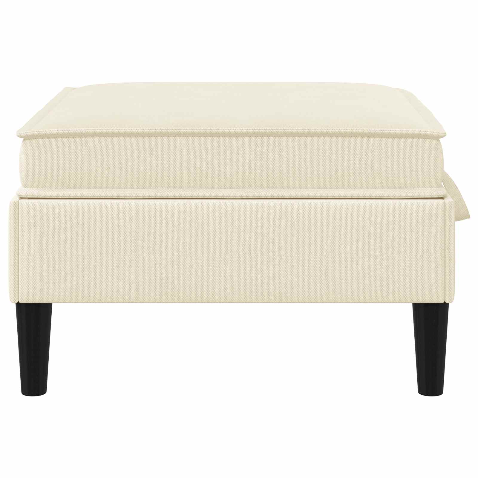 Pouf con Storage Crema Velluto | homemem39