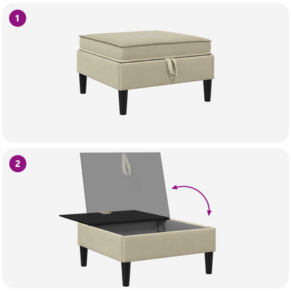 Pouf con Storage Sabbia Velluto | homemem39