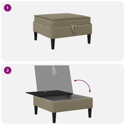 Pouf con Storage Cachi Velluto | homemem39