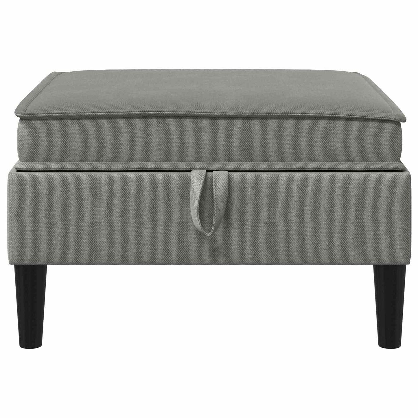 Pouf con Storage Grigio scuro Velluto