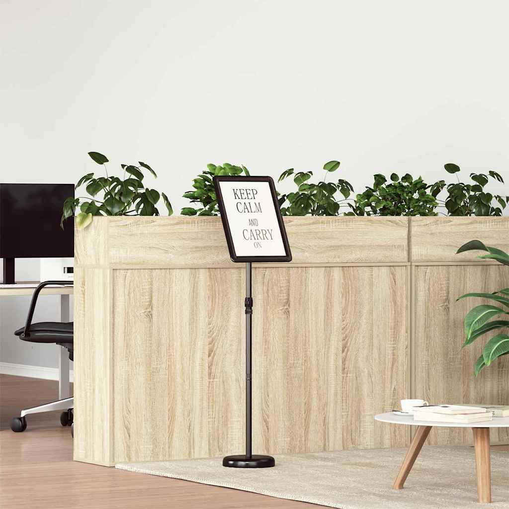 Espositori per Fiere Nero 25 x 25 x 125 cm Alluminio