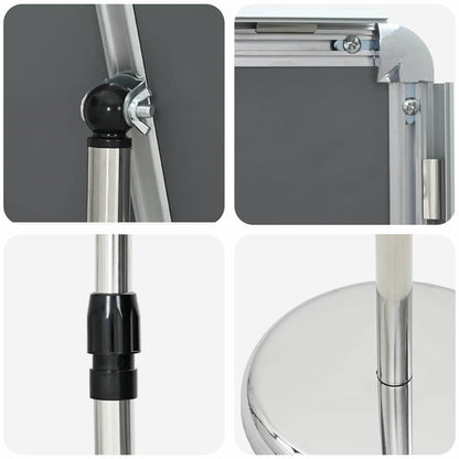 Espositori per Fiere Argento 25 x 25 x 125 cm Alluminio