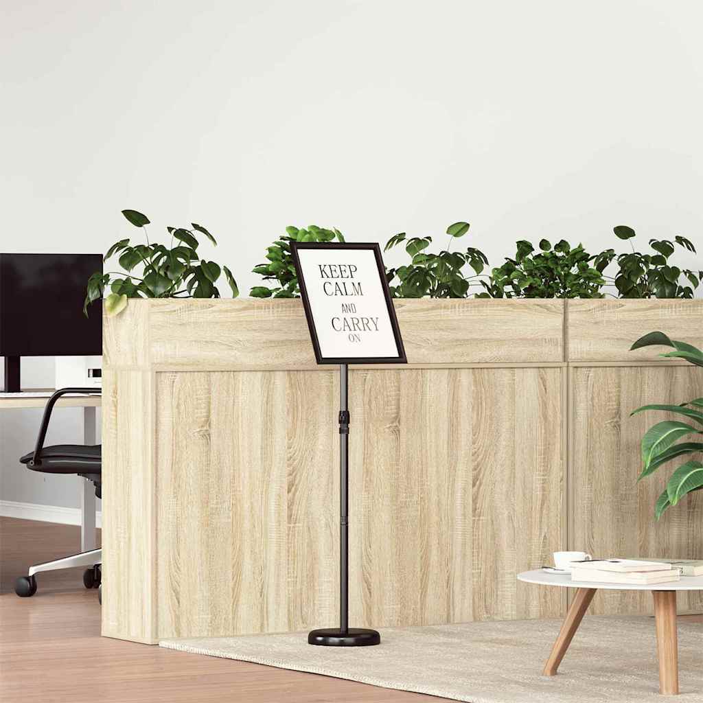 Espositori per Fiere Nero 25 x 25 x 125 cm Alluminio