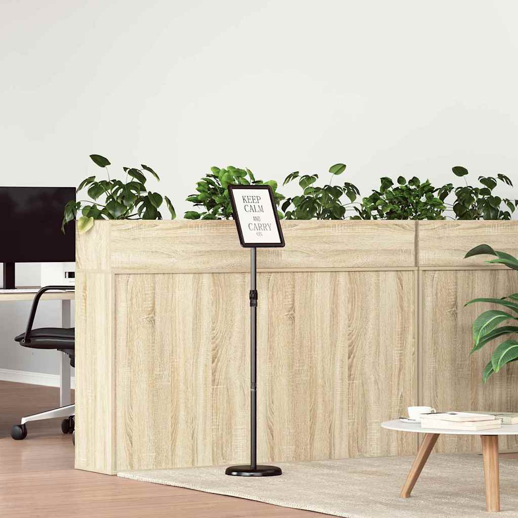 Espositori per Fiere Nero 25 x 25 x 125 cm Alluminio