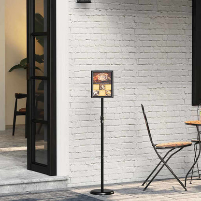 Espositori per Fiere Nero 25 x 25 x 125 cm Alluminio