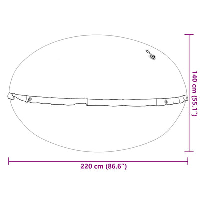 Cuscino invernale per piscina Blu Ø 220 x 140 cm PVC | homemem39