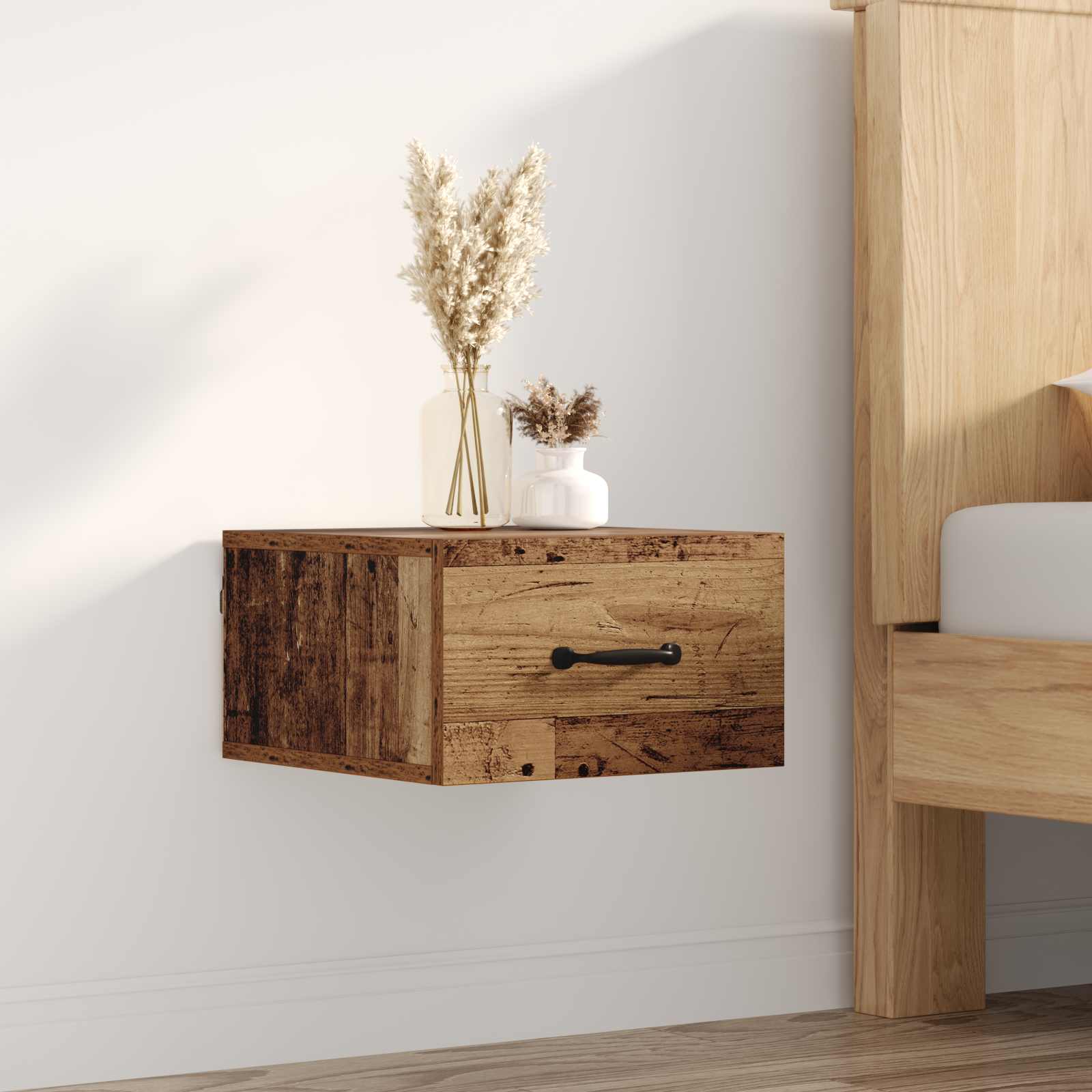 Armadio da Notte con cassetto Legno vecchio 35 x 35 x 20 cm | homemem39