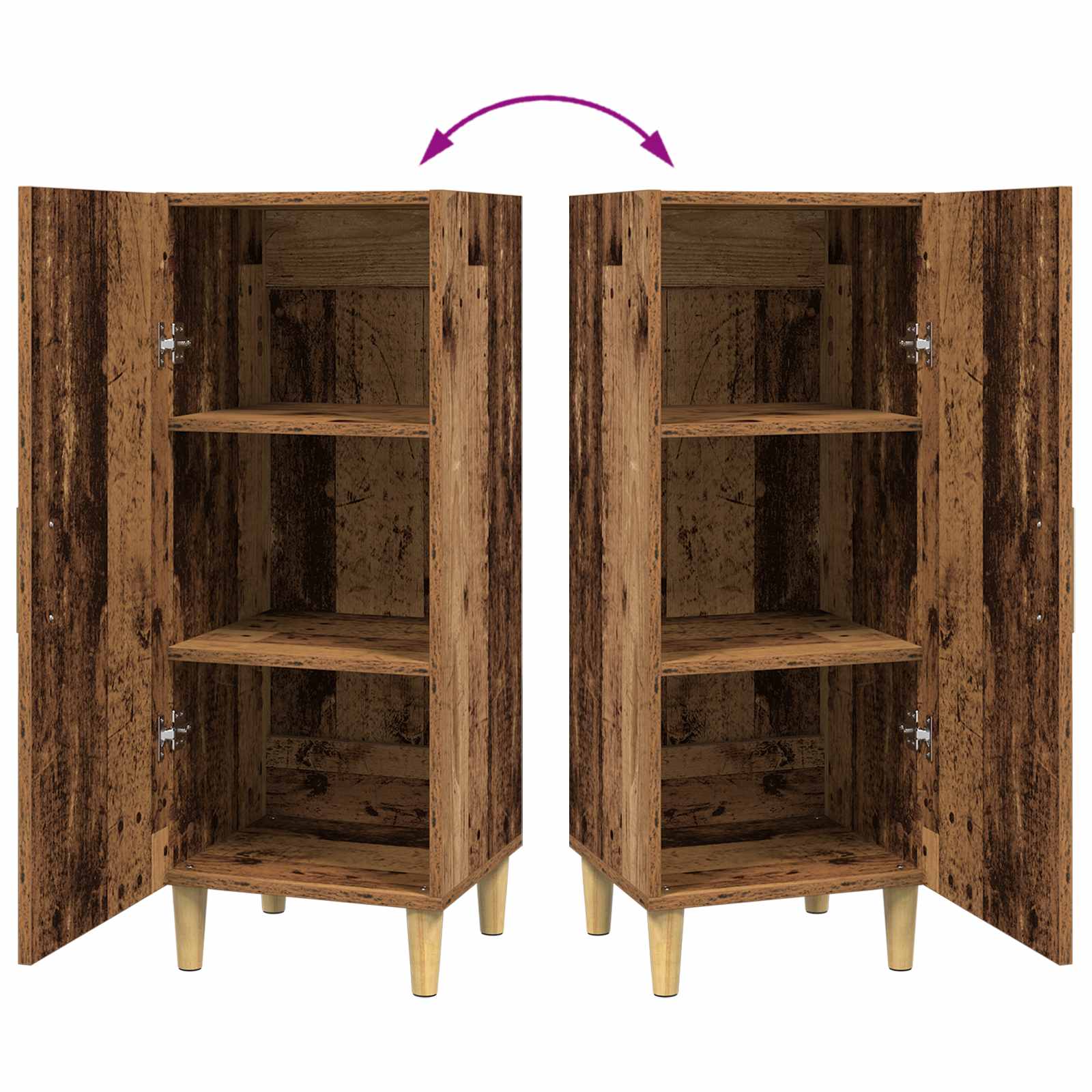 Credenza Legno vecchio 34,5 x 34 x 90 cm Legno multistrato | homemem39