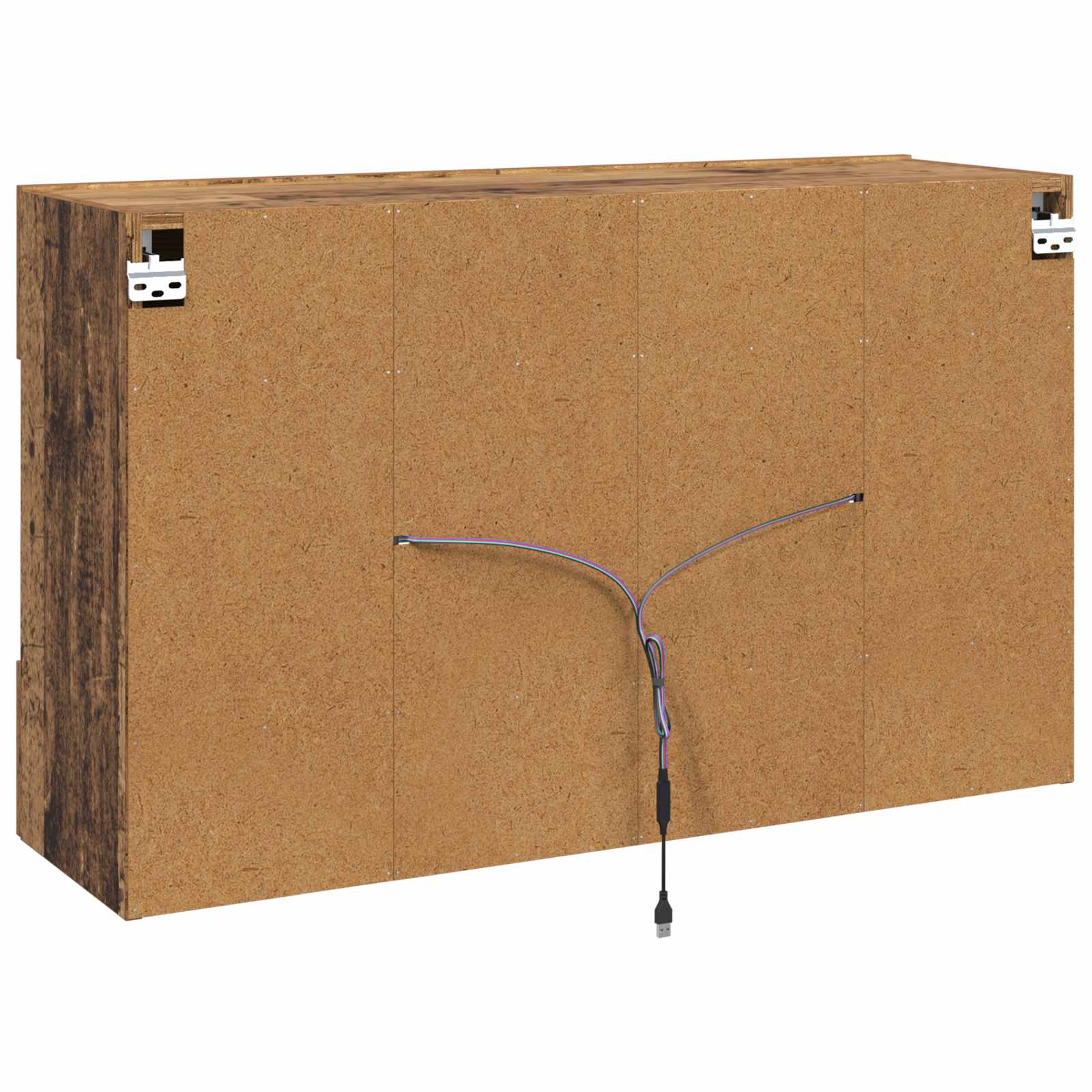 Mobile TV da parete con LED Legno vecchio 98,5 x 30 x 60,5 cm | homemem39
