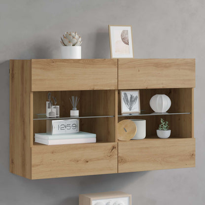 Mobile TV da parete Rovere artigianale 98,5 x 30 x 60,5 cm