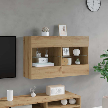 Mobile TV da parete Rovere artigianale 98,5 x 30 x 60,5 cm