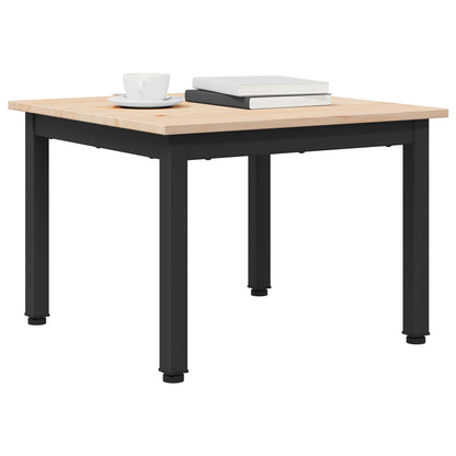 Tavolino da salotto Naturale 50 x 50 x 36 cm Pino massello