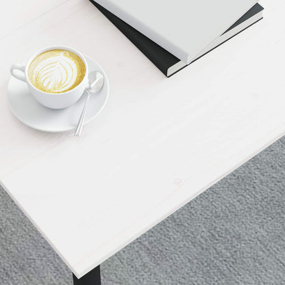 Tavolino da salotto Bianco 80 x 80 x 45 cm Pino massello | homemem39