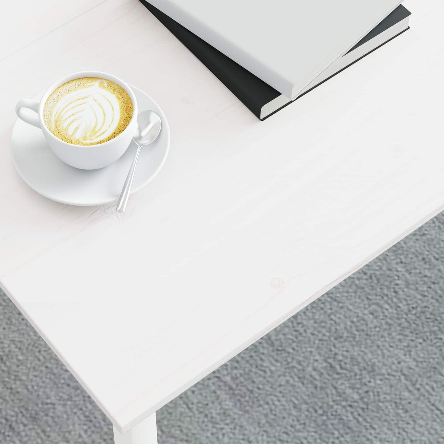 Tavolino da salotto Bianco 80 x 80 x 45 cm Pino massello