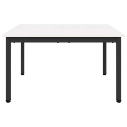 Tavolino da salotto Bianco 80 x 80 x 45 cm Pino massello | homemem39
