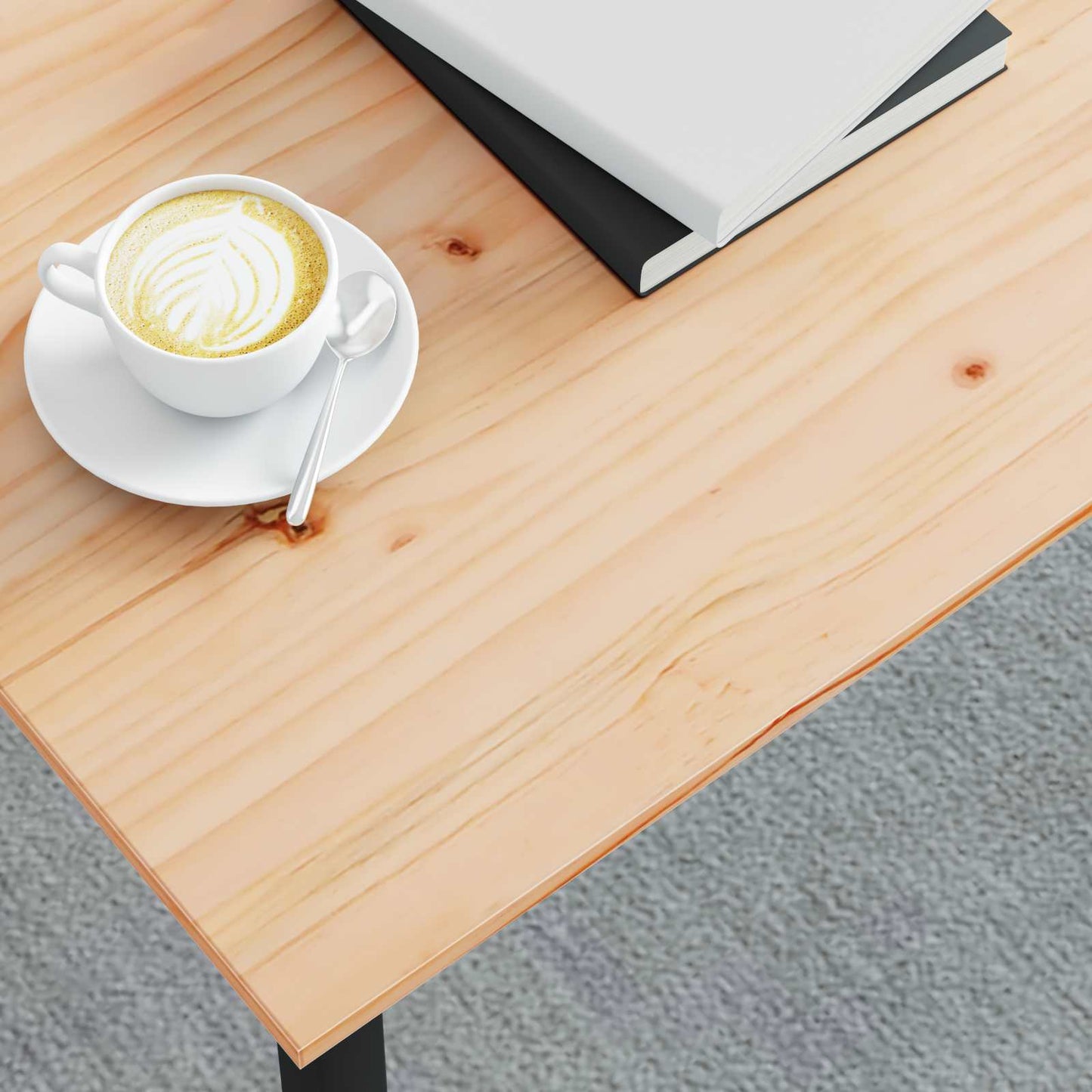 Tavolino da salotto Naturale 100 x 100 x 45 cm Pino massello