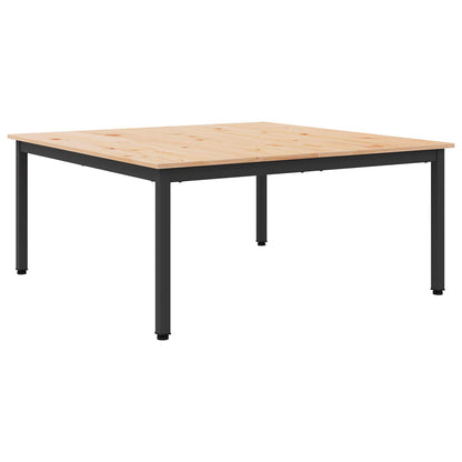 Tavolino da salotto Naturale 100 x 100 x 45 cm Pino massello | homemem39