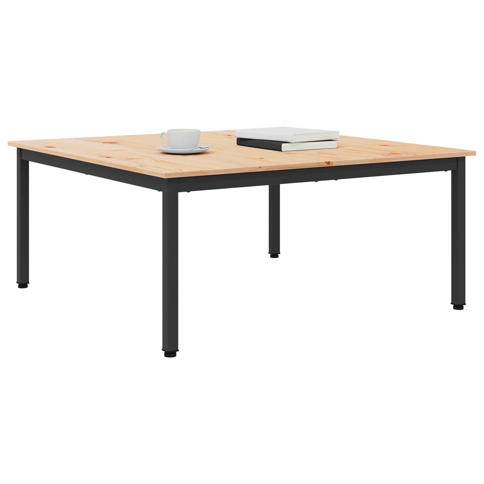 Tavolino da salotto Naturale 100 x 100 x 45 cm Pino massello | homemem39
