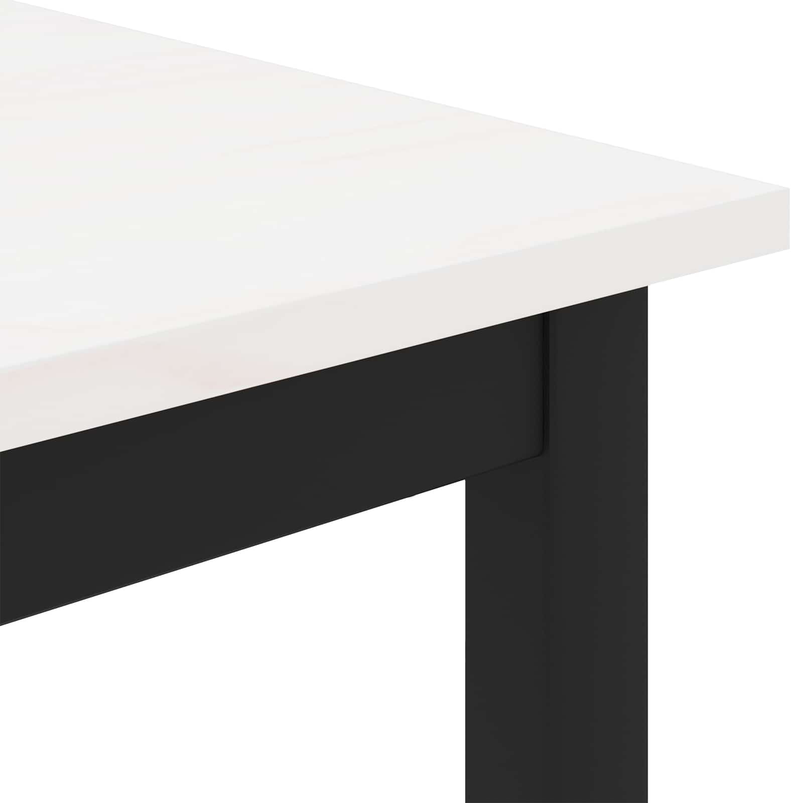 Tavolino da salotto Bianco 100 x 100 x 45 cm Pino massello | homemem39