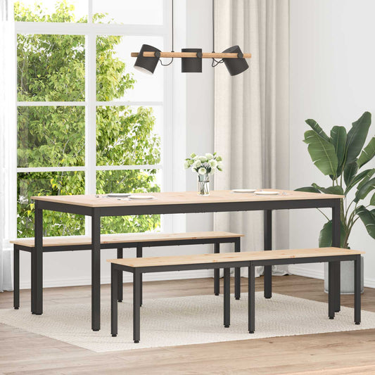 panchina Naturale 160 x 35 x 45 cm Pino massello