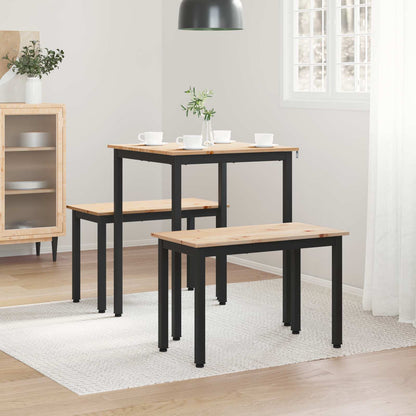 Tavolo da pranzo Naturale 60 x 60 x 75 cm Pino massello