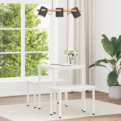 Tavolo da pranzo Bianco 60 x 60 x 75 cm Pino massello