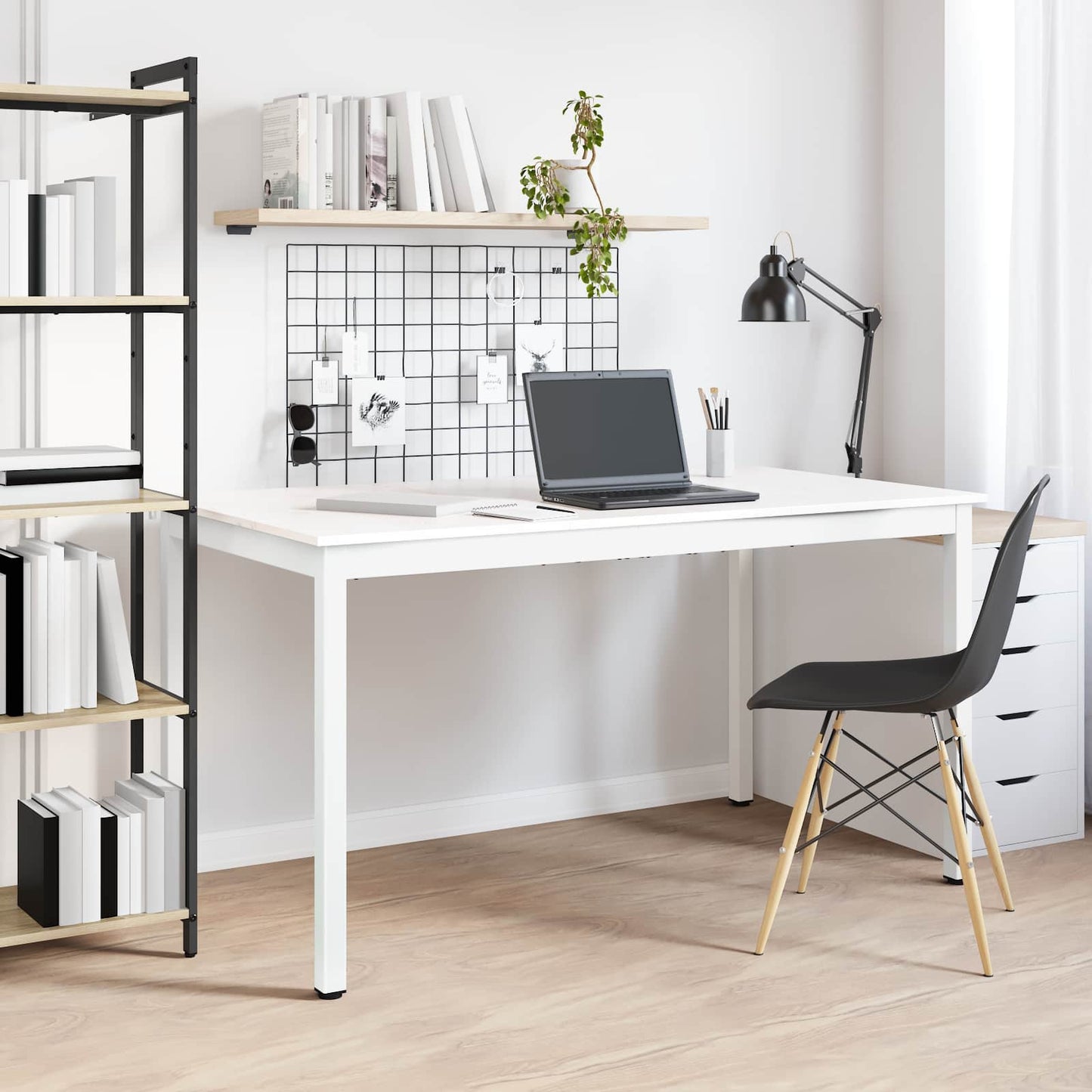 Tavolo da pranzo Bianco 140 x 80 x 75 cm Pino massello