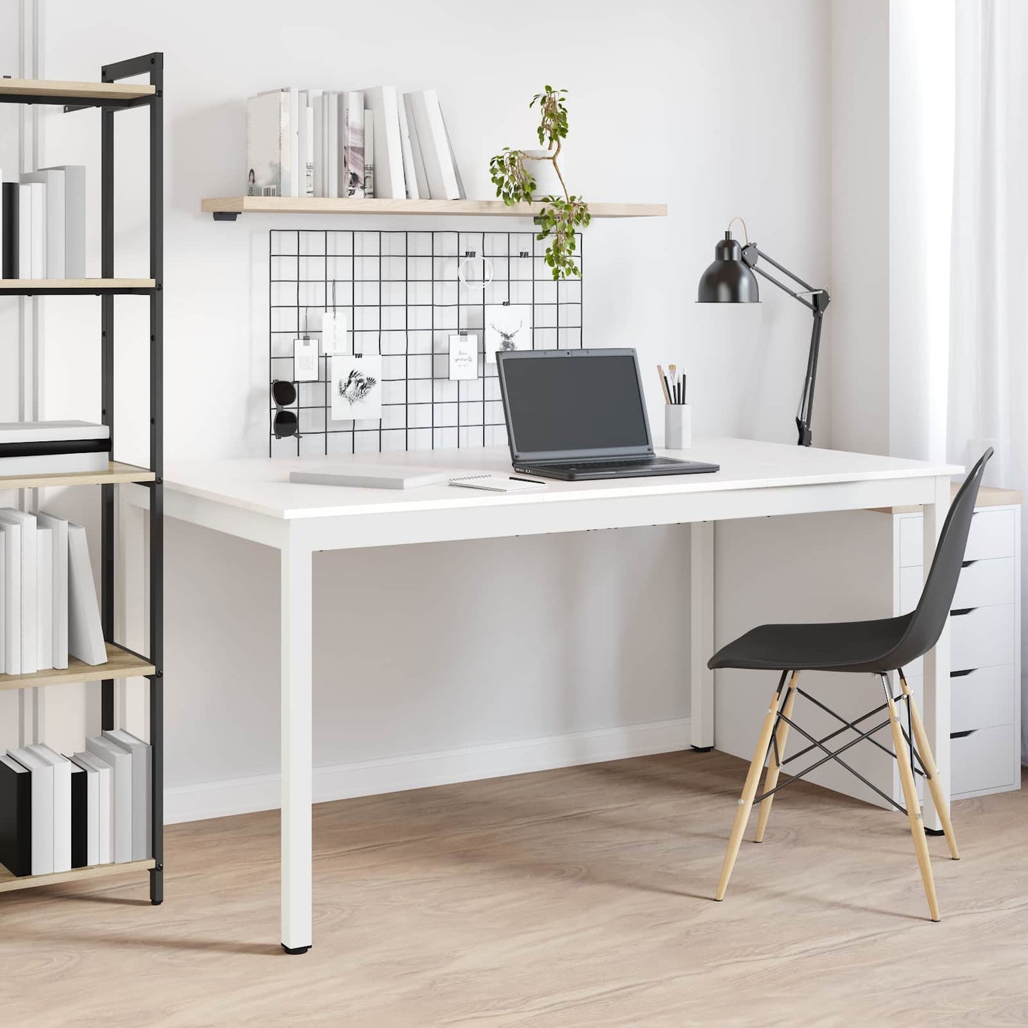 Tavolo da pranzo Bianco 150 x 90 x 75 cm Pino massello