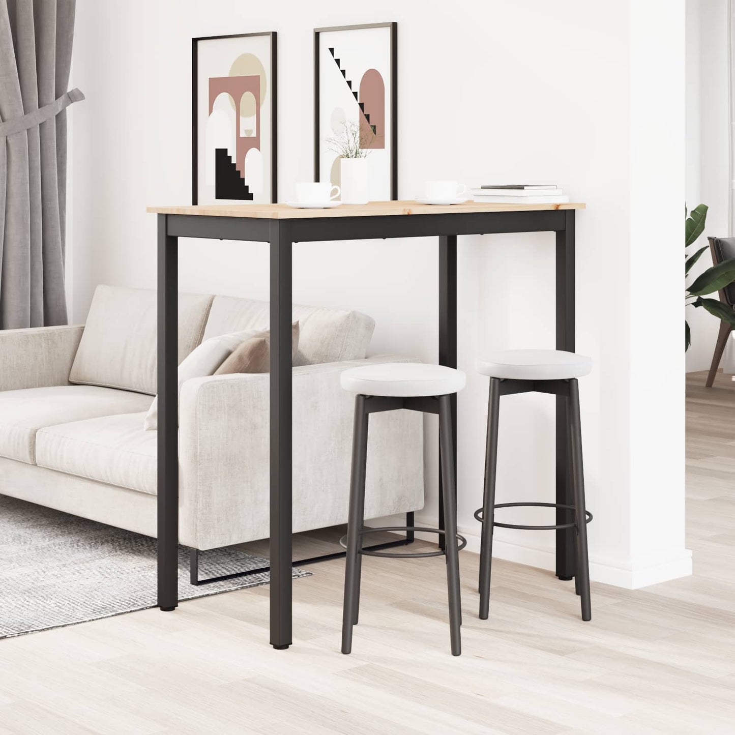 Tavolo da bar Naturale 110 x 55 x 105 cm Pino massello