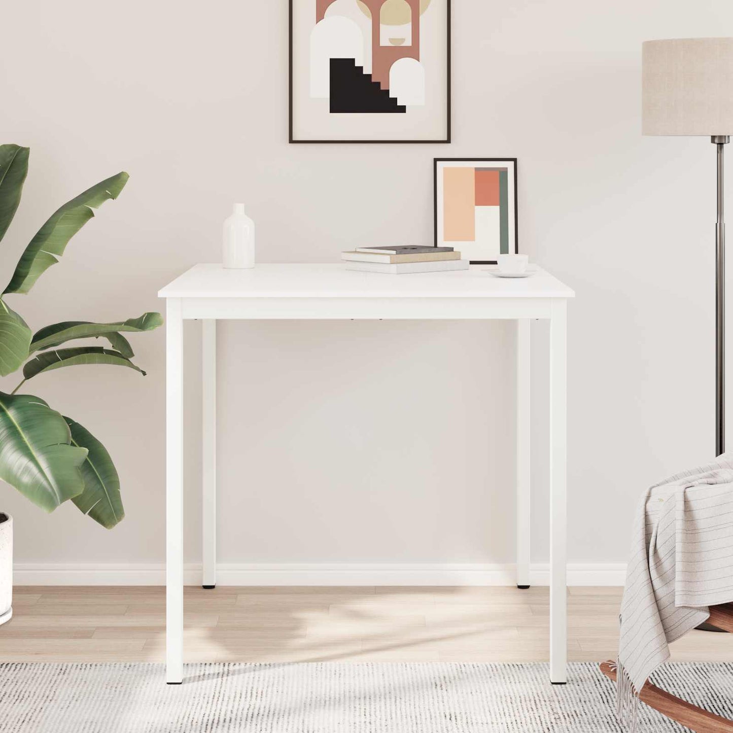 Tavolo da bar Bianco 110 x 55 x 105 cm Pino massello