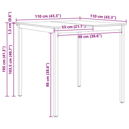 Tavolo da bar Bianco 110 x 55 x 105 cm Pino massello