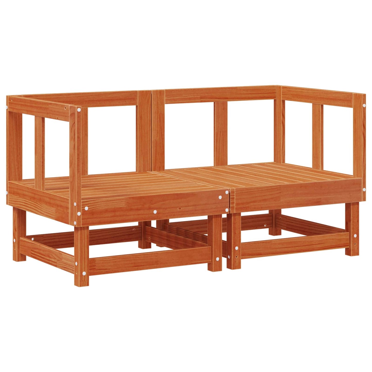 2 pcs Divano Angolare da Giardino Legno di pino massiccio