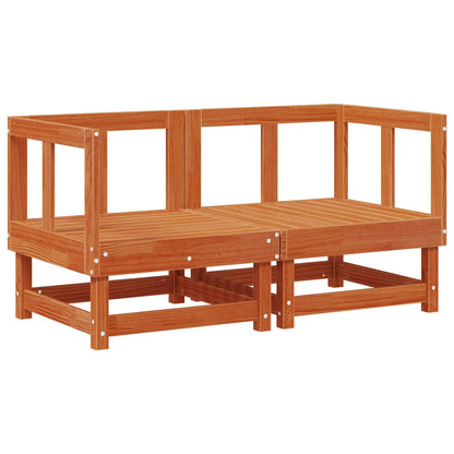 2 pcs Divano Angolare da Giardino Legno di pino massiccio