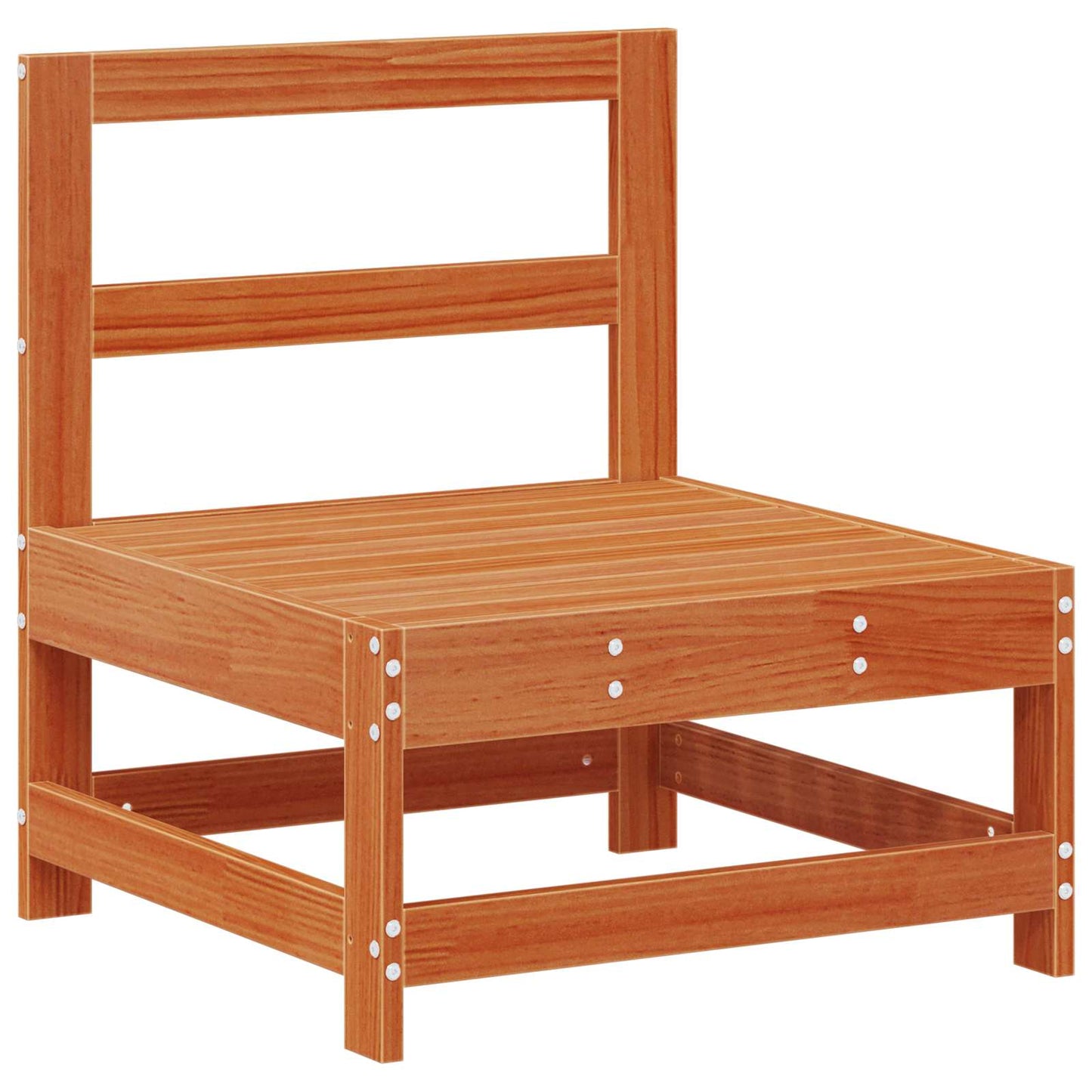 Divano Medio da Giardino Legno Massello di Pino Marrone Cerato | homemem39