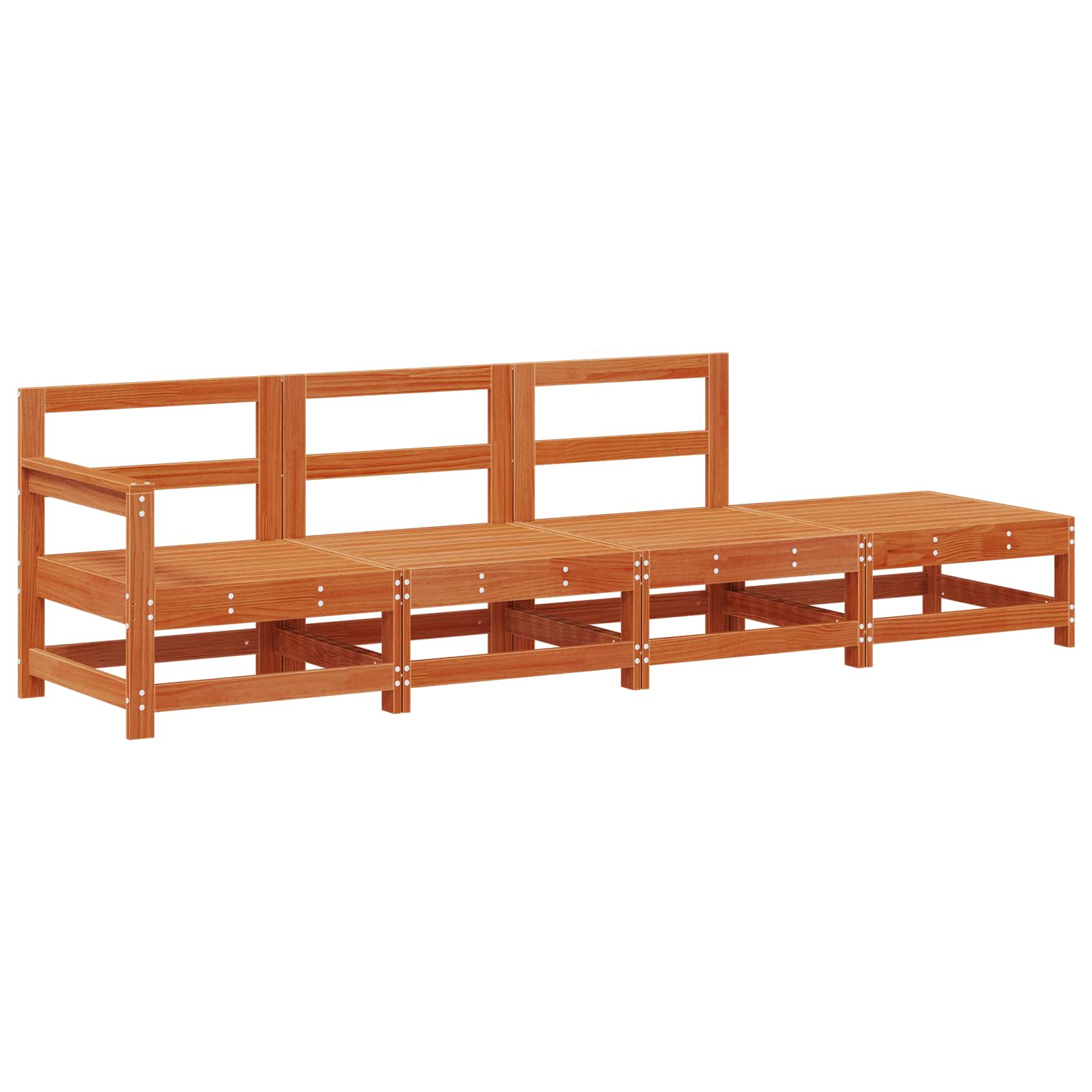 Unità Divano Sezionale Marrone Cera 252 x 62 x 70,5 cm | homemem39