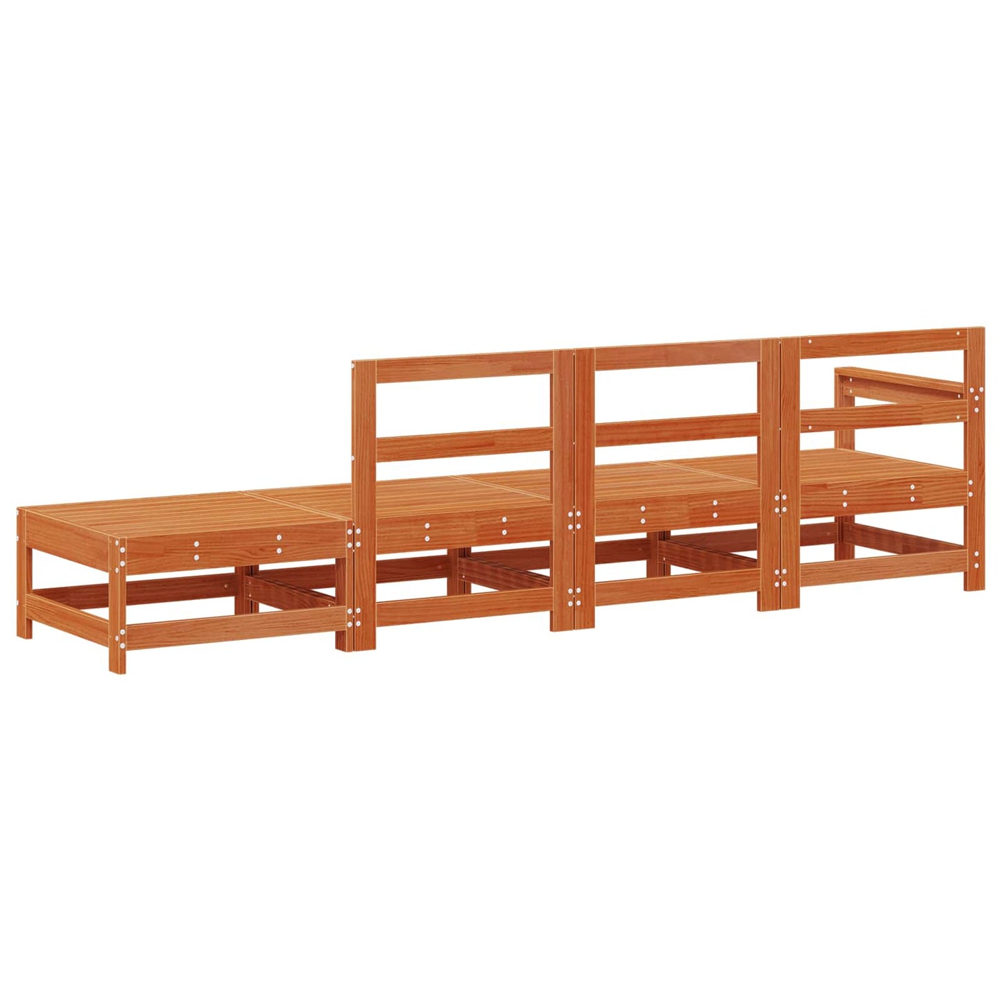 Unità Divano Sezionale Marrone Cera 252 x 62 x 70,5 cm | homemem39