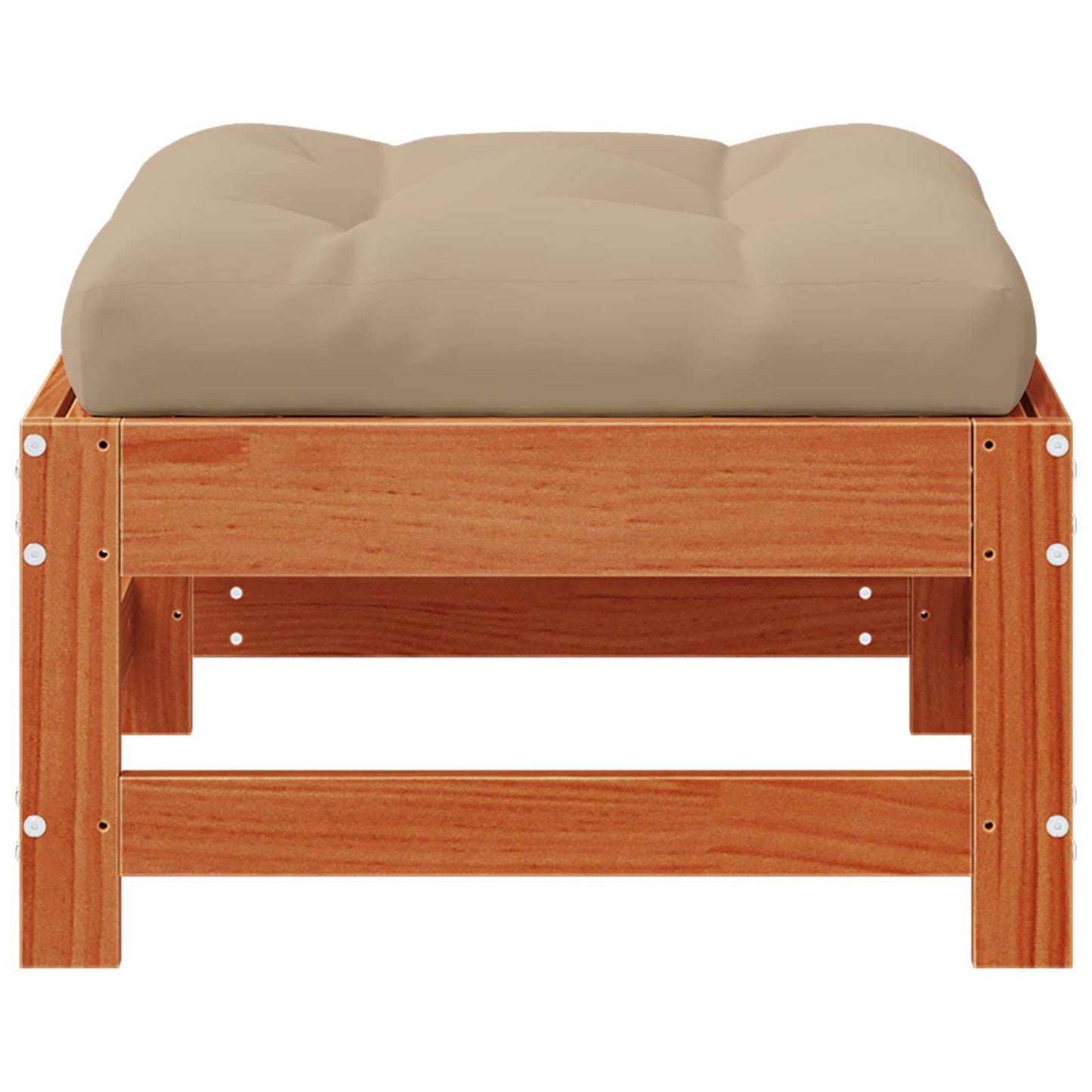 Poggiapiedi da giardino con cuscino Legno Massello di Pino | homemem39