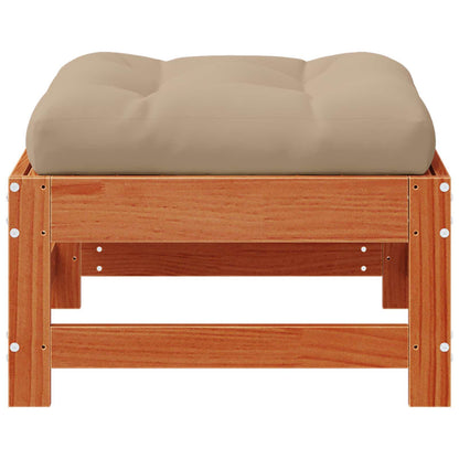 Poggiapiedi da giardino con cuscino Legno Massello di Pino | homemem39