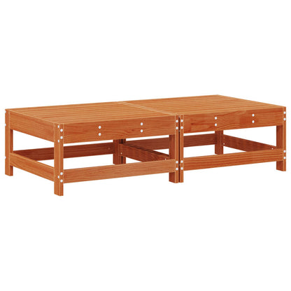 Poggiapiedi da Giardino Legno Massello di Pino Marrone Cerato | homemem39