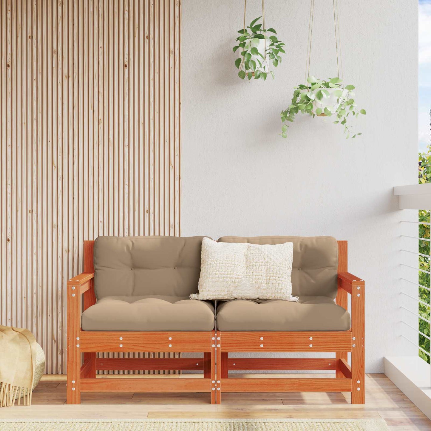 Divano Angolare da Giardino Legno di pino massiccio | homemem39