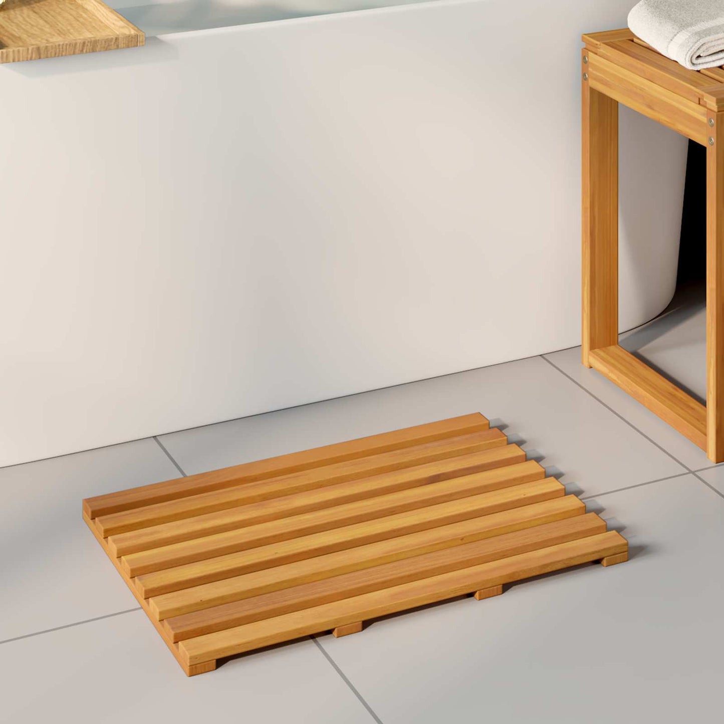 Tappeto da bagno Tinta unita Marrone 56 x 37 x 2,5 cm