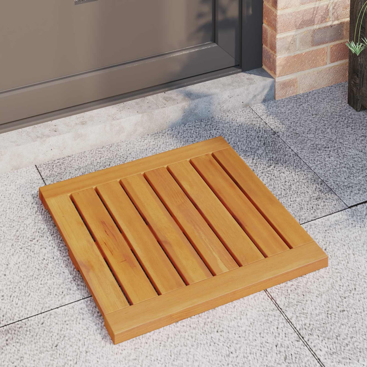 Tappeto da bagno Marrone 50 x 50 cm Legno di Acacia Massello | homemem39