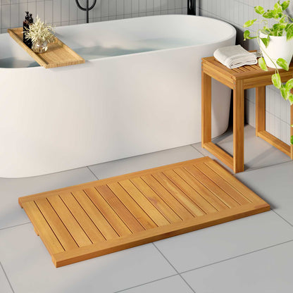 Tappeto da bagno Marrone 100 x 55 cm Legno di Acacia Massello | homemem39